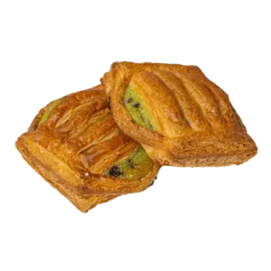 Pistachio and chocolate shortbread biscuit