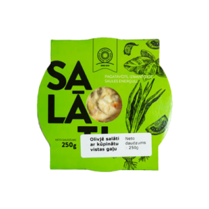 Olivjē salāti ar kūpinātu vistas gaļu