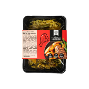 Saldskābais vistas WOK ar rīsu nūdelēm