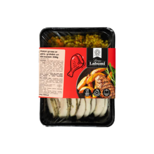 Vistas giross ar pērļu grūbām un dārzeņiem