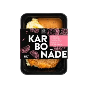Cūkgaļas karbonāde ar kartupeļu biezeni un krēmīgo mērci 320 g iepakojumā