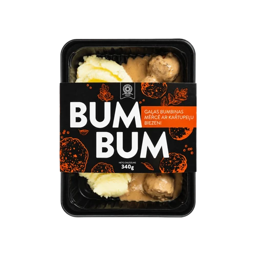 Gaļas bumbiņas mērcē ar kartupeļu biezeni 340 g iepakojumā