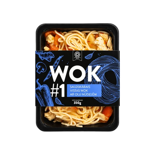 Sweet and sour chicken WOK with egg noodles in a 350 g pack