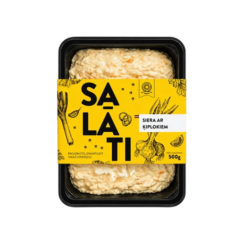 Siera salāti ar ķiplokiem 500 g iepakojumā